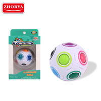 Zhorya hot sale kids educational magic rainbow ball cube with 11 colors 12 holes ZY522553